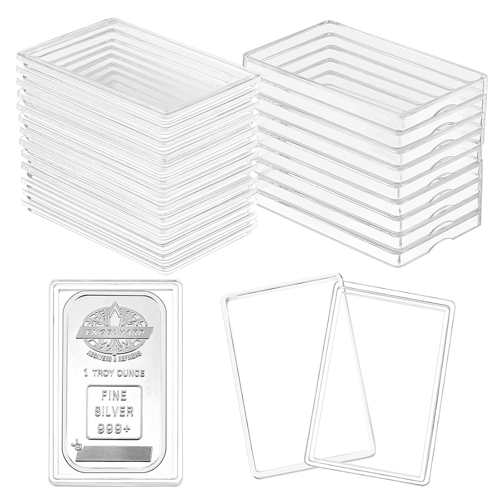 Clear Acrylic Silver Bar Case 1oz - Display Holder & Storage Container for Gold Bars, Jewelry, Medals - Transparent Organizer Box view 13