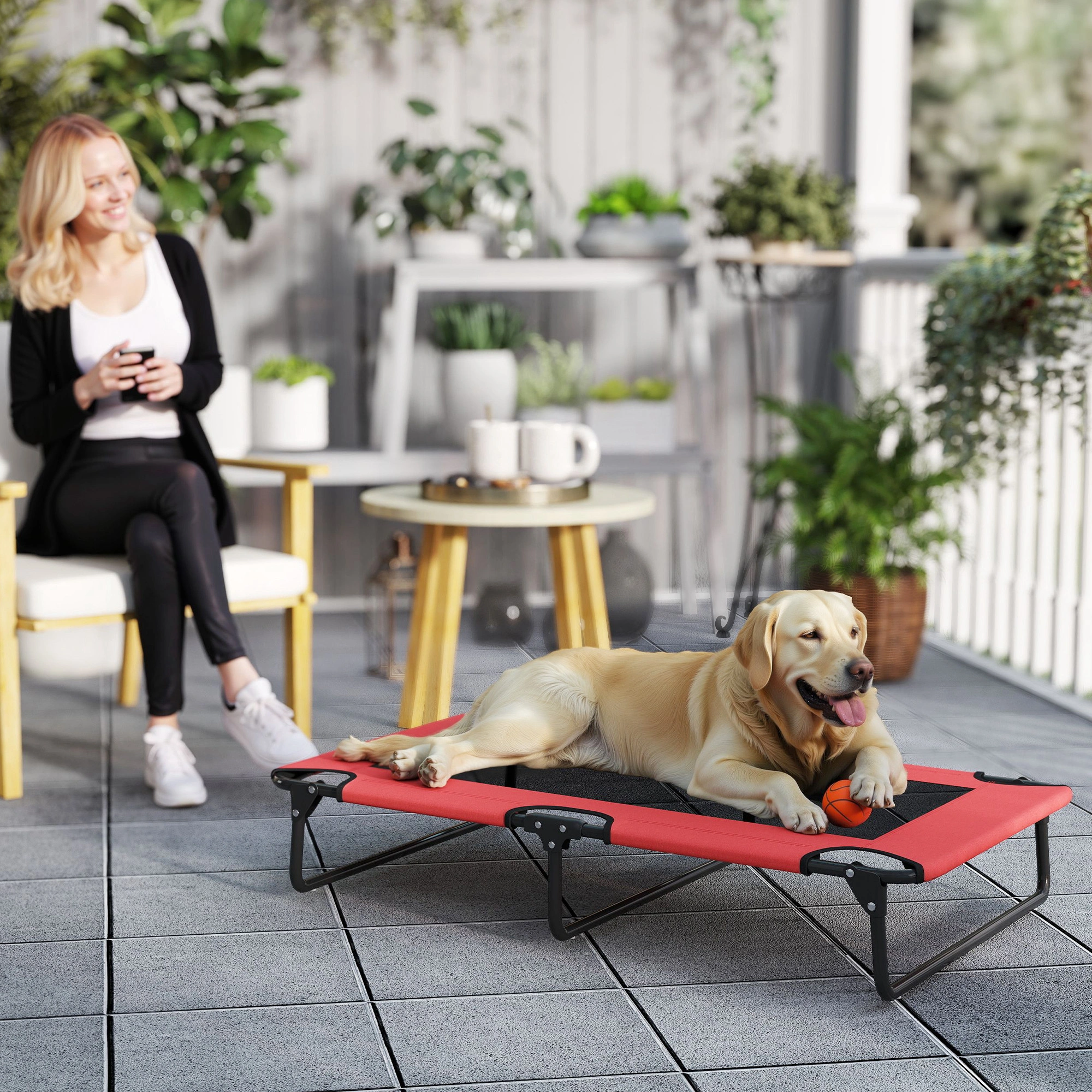 Outdoor Dog House - Insulated Weatherproof Kennel Crate for Large Small Dogs, Portable Pet Shelter Bed House for Indoor Outdoor