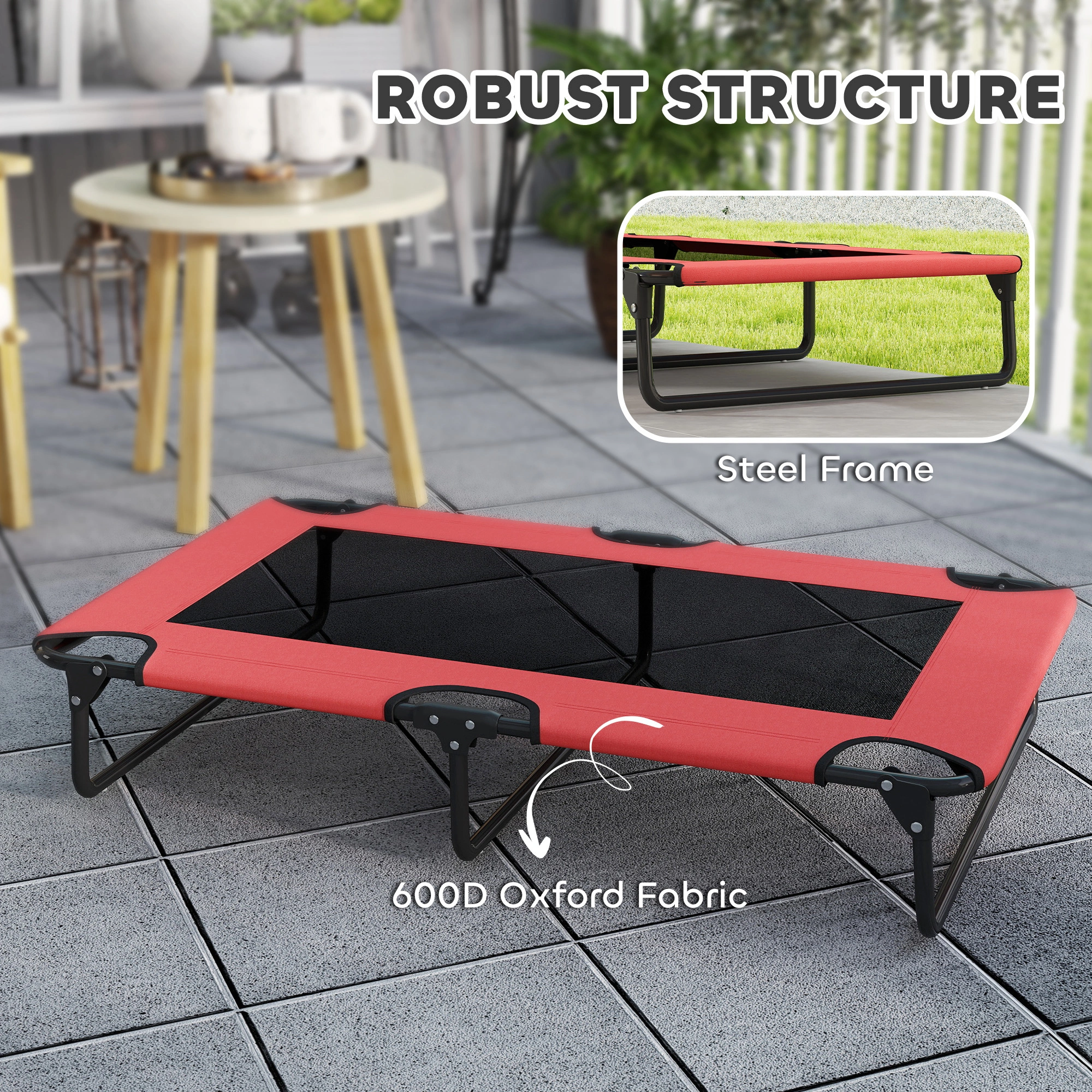 Outdoor Dog House - Insulated Weatherproof Kennel Crate for Large Small Dogs, Portable Pet Shelter Bed House for Indoor Outdoor view 4