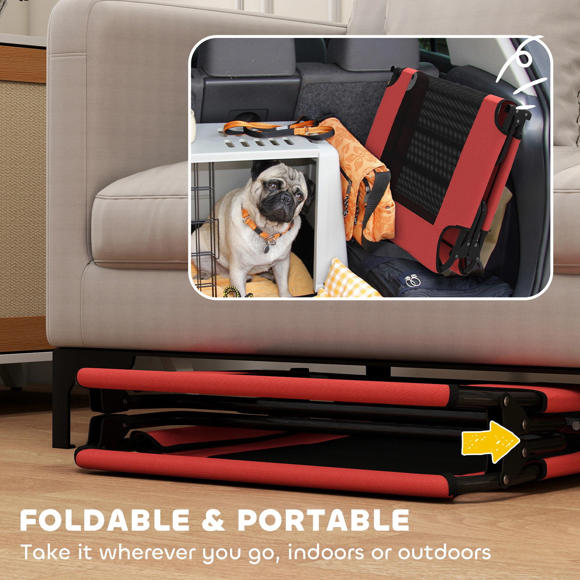 Outdoor Dog House - Insulated Weatherproof Kennel Crate for Large Small Dogs, Portable Pet Shelter Bed House for Indoor Outdoor view 5