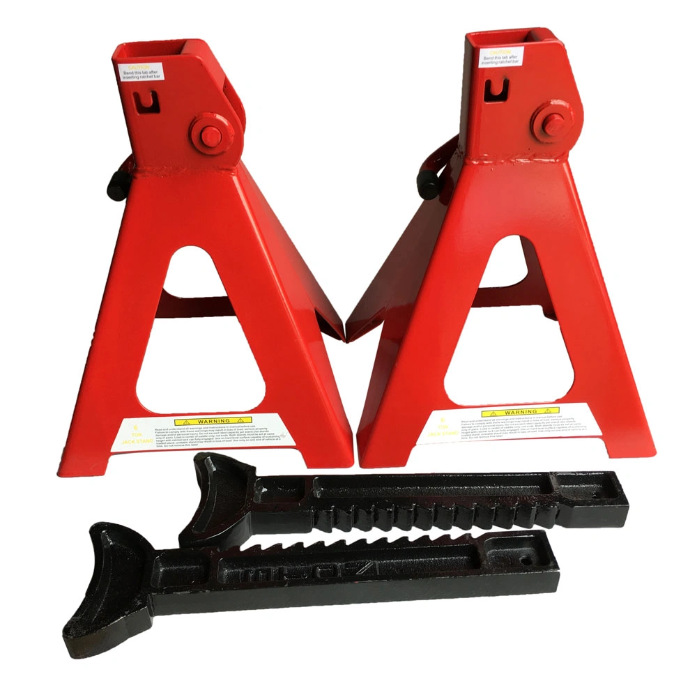 1 Pair of 6 Ton Jack Stands Red