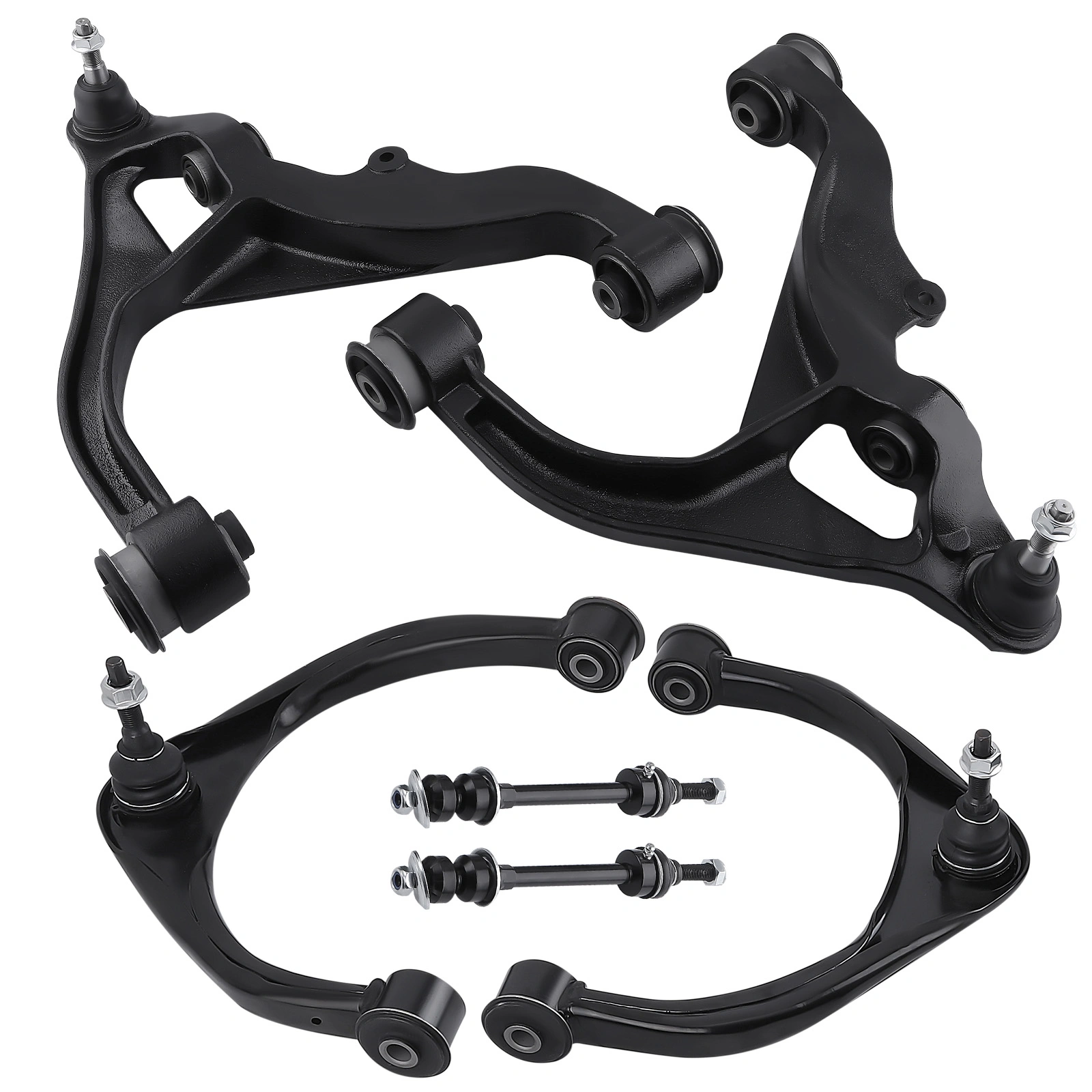 Front Upper & Lower Control Arms W/ball Joints Kit FIT For Ram 1500 2013 - 2018 4WD