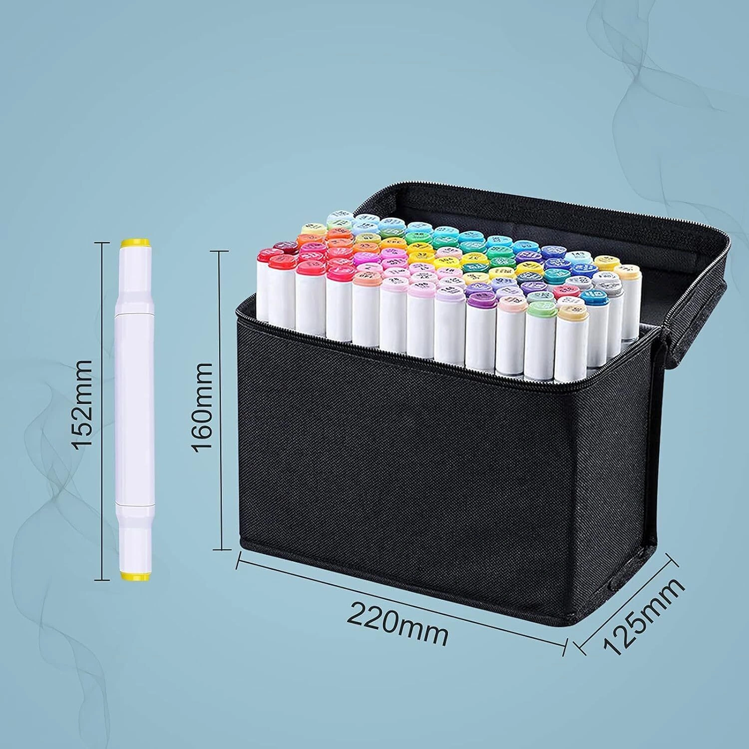 80 Colors Acrylic Paint Markers Permanent Dual Tip Pen Set for DIY Graffiti Art Sketching Craft view 3
