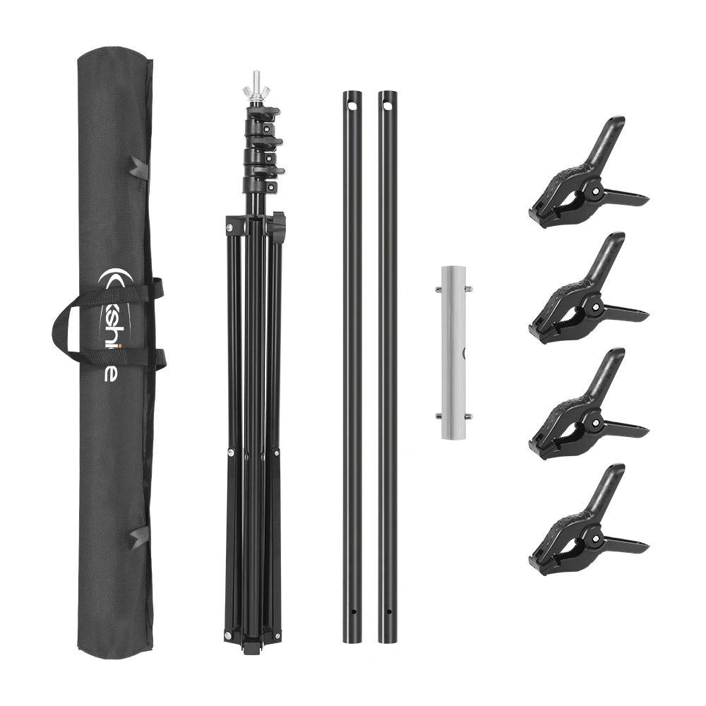 Improved Photography Background Stand 150cm Cross Bar T-Bracket Iron Black Photo Studio Support view 3