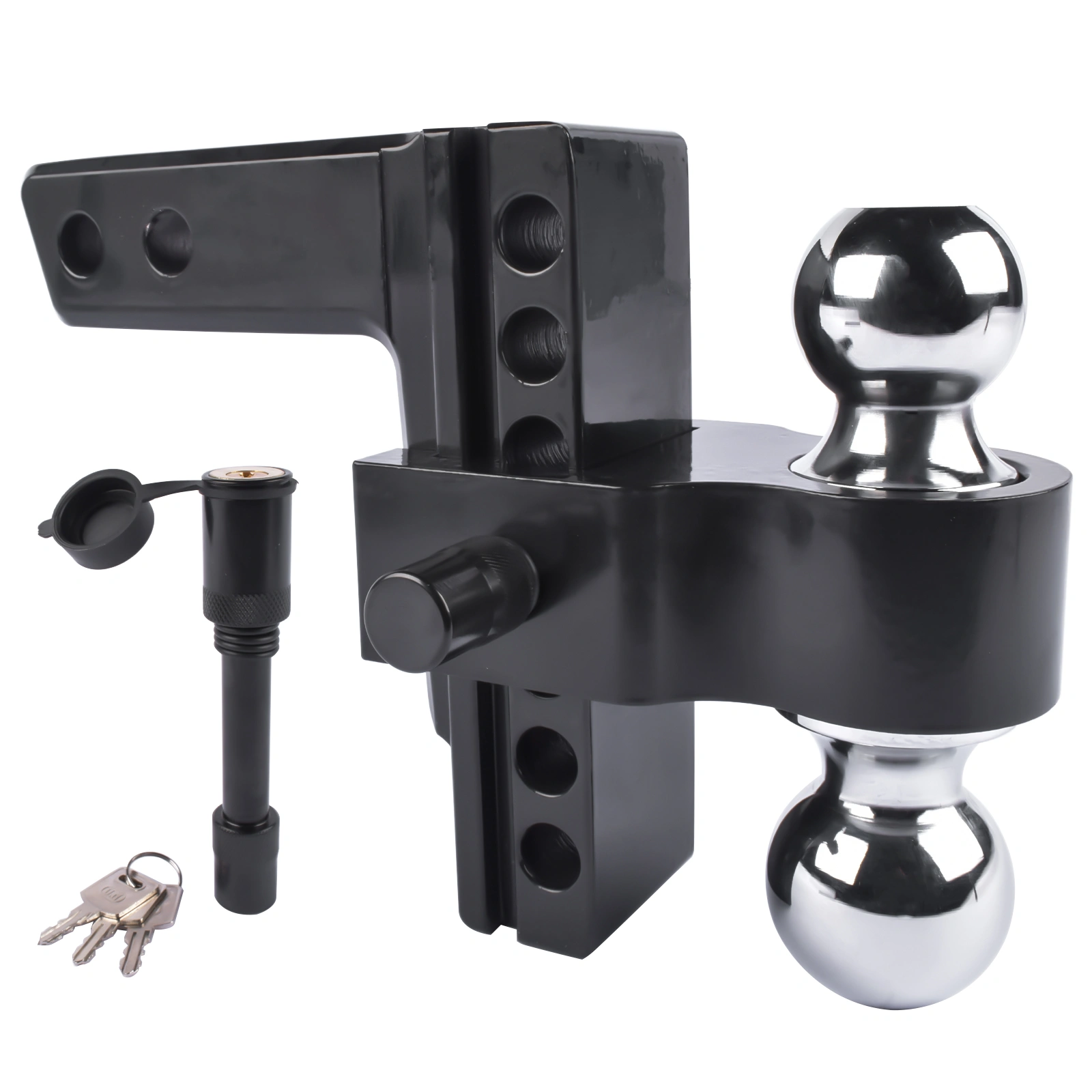 Adjustable 2" Receiver Trailer Hitch, 6-Inch Drop Rise Aluminum Tow Hitch
