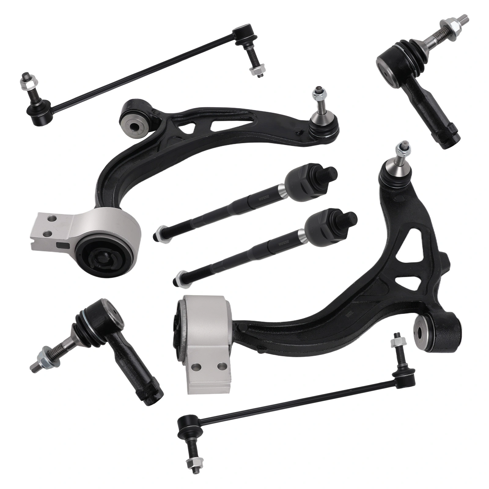 Front Lower Control Arms with Ball Joints & Bushings & Tie Rods for Ford Explorer 2011-2019 view 6