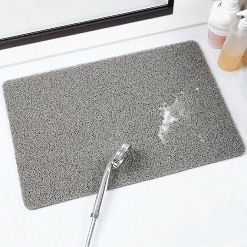 Hydro Wonder Super Comfy Shower Mat - Grey Non-Stain Drainage Bath Rug Prevents Clogged Drains view 3