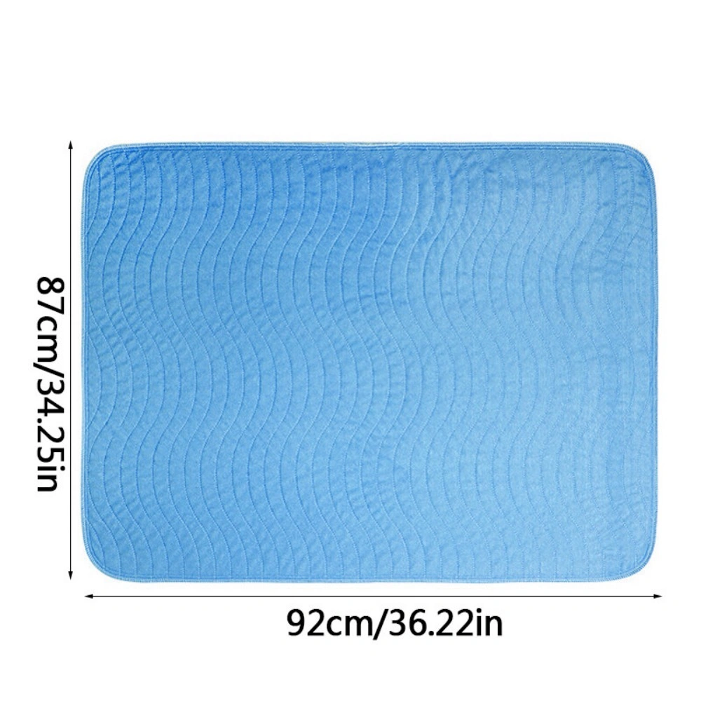 Blue Reusable Washable Bed Pads Incontinence Protection Sheets High Absorbency view 5