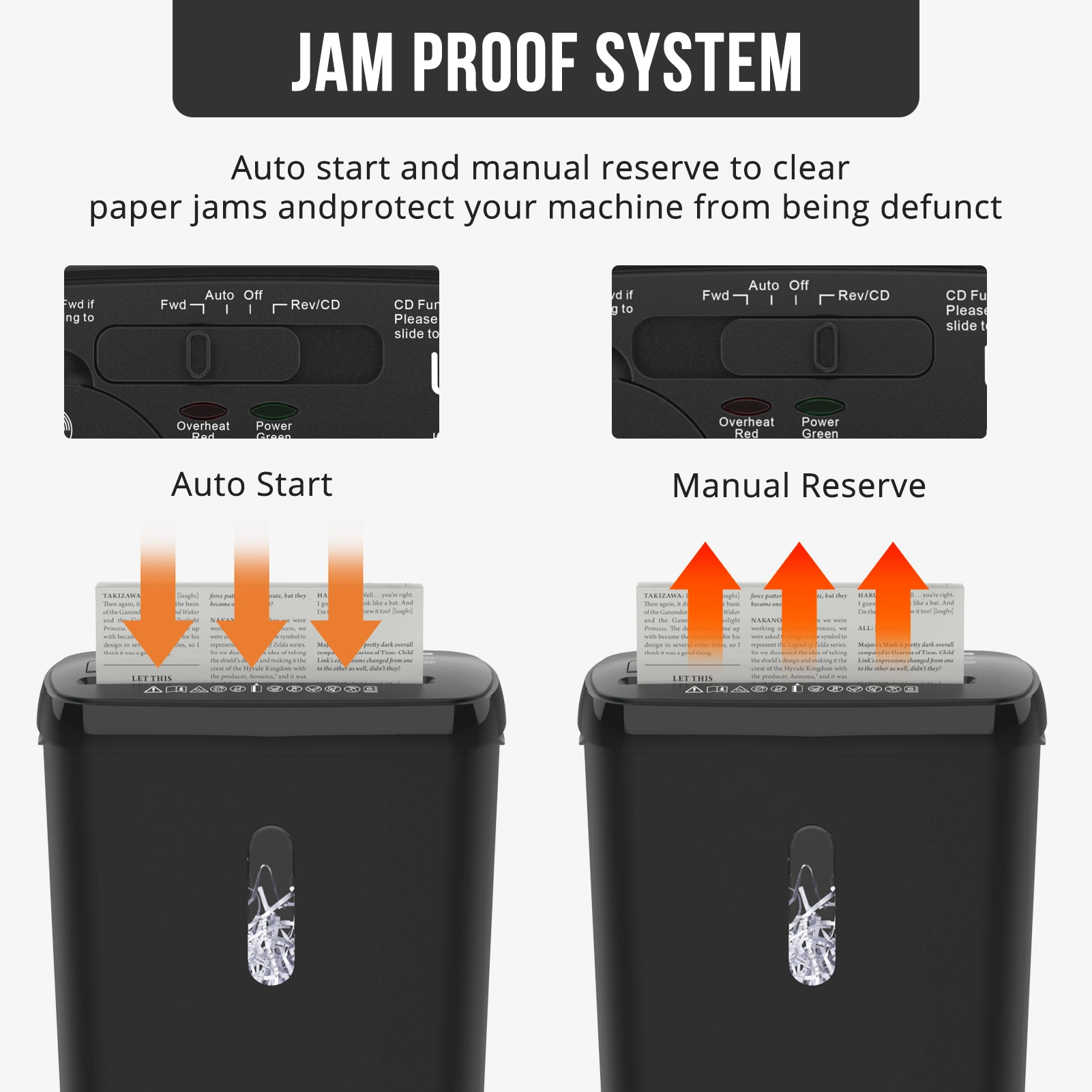 10-Sheet Strip Cut Paper Shredder, P-2 Security Level, 3.17-Gallon Basket, CD Credit Card Shredder, ETL Certified, Jam-Proof view 4
