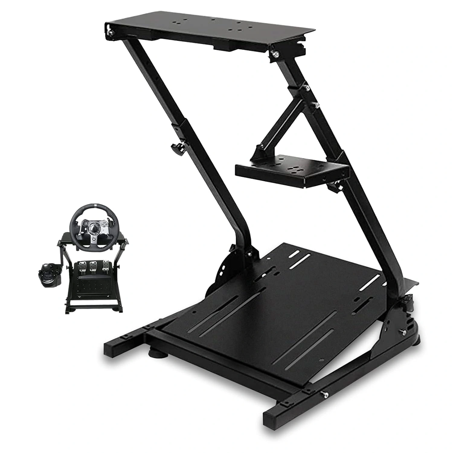 G29 G920 Racing Wheel Stand, Height Adjustable Foldable Steering Wheel Stand for Logitech G923 G25 G27 Thrustmaster T80 T150 TX F430 - Pedals NOT Included