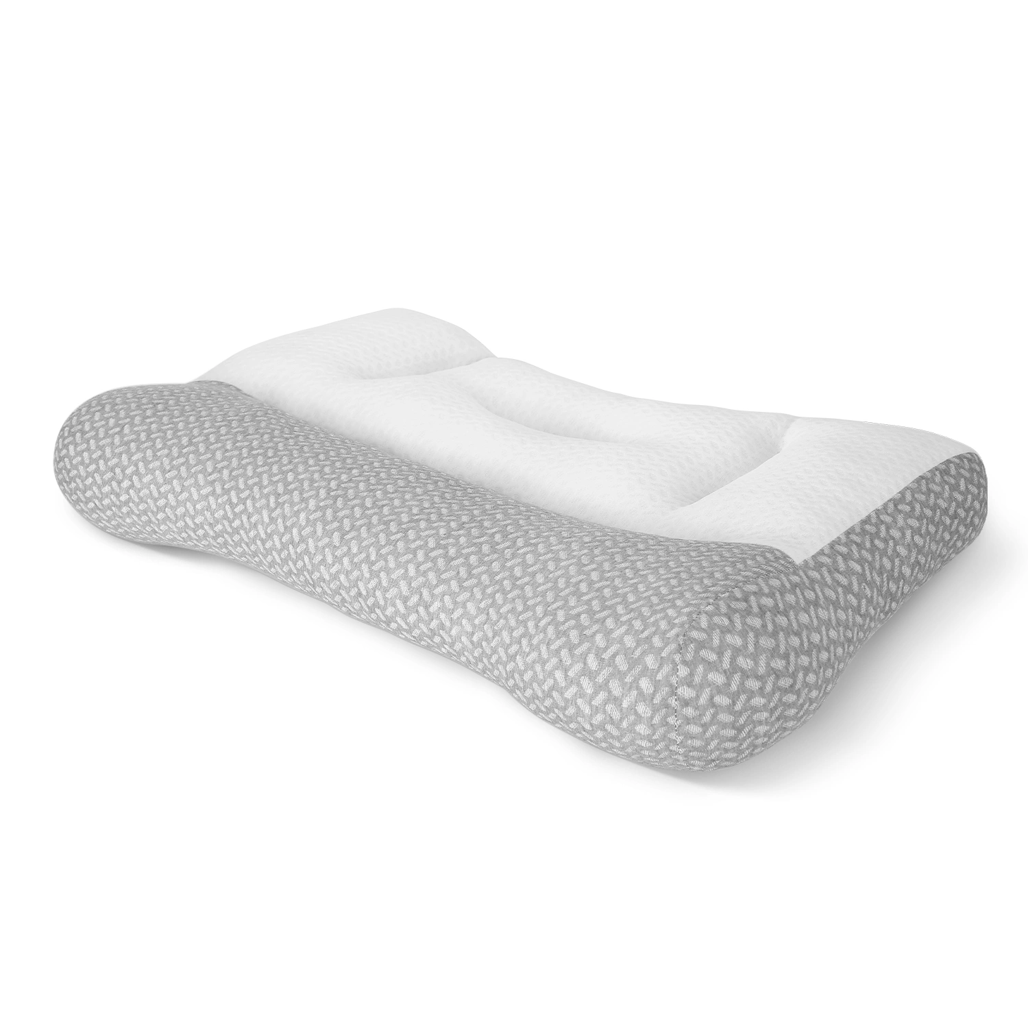 Ergonomic Sleep Pillow with Ear Slot, Dual-Sided High-Low Zoned Support, Breathable Mesh, Down Alternative Fiber Fill for Side Back Belly Sleepers view 12