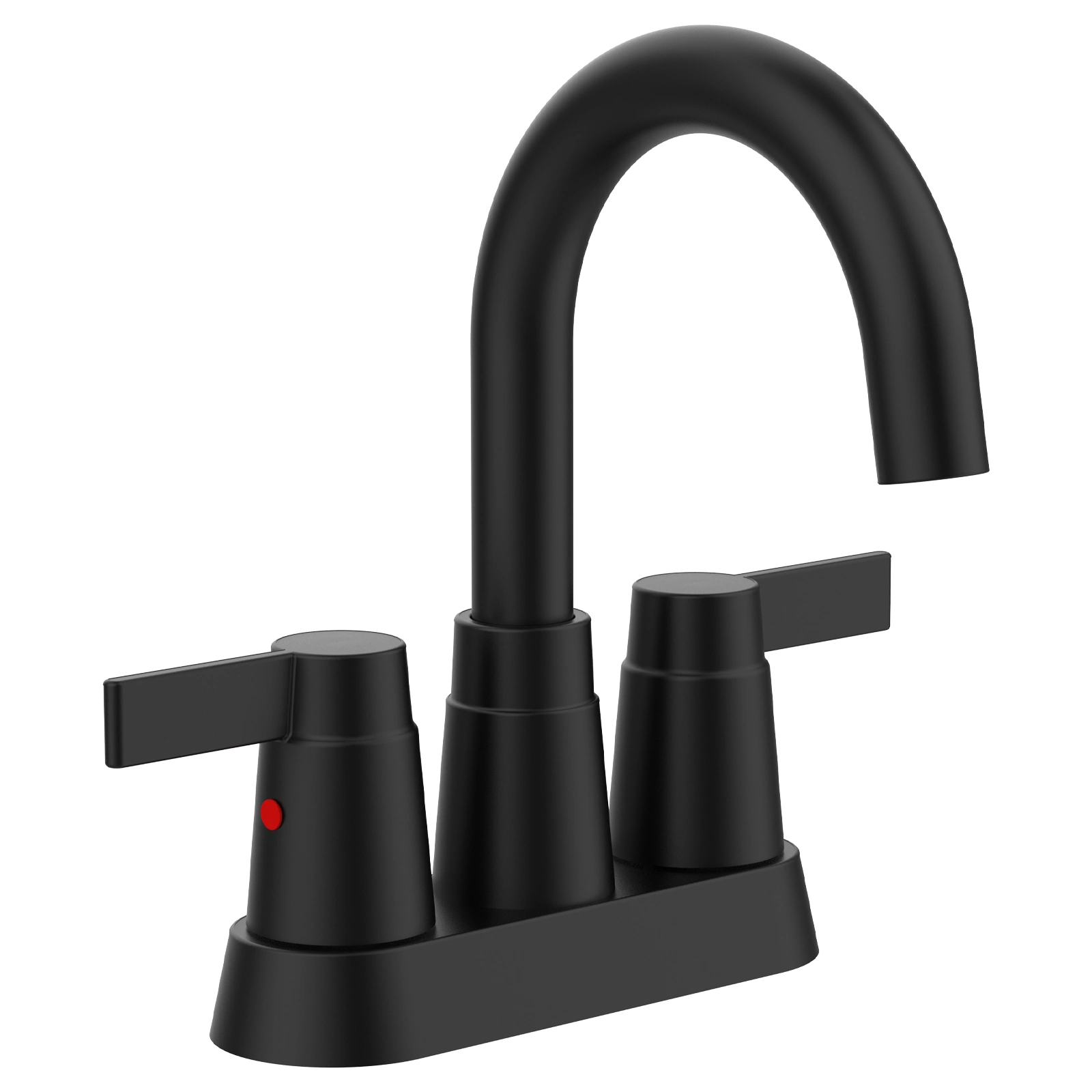 Bathroom Faucet Matte Black 2-Handle Bathroom Sink Faucet 360 Degree High Arc Swivel Spout Centerset 4 Inch Vanity Faucet Bathroom Faucet 3 Holes[Unable ship on weekends, TK/TEMU only for pickup, only TX10643 warehouse supports GOFO]