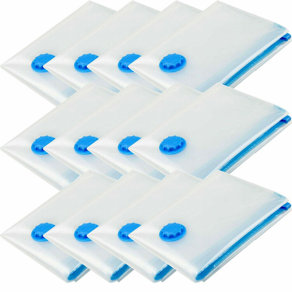 12 Pack Vacuum Storage Bags Large Space Saver Compressible Clothes Organizer for Wardrobe view 3