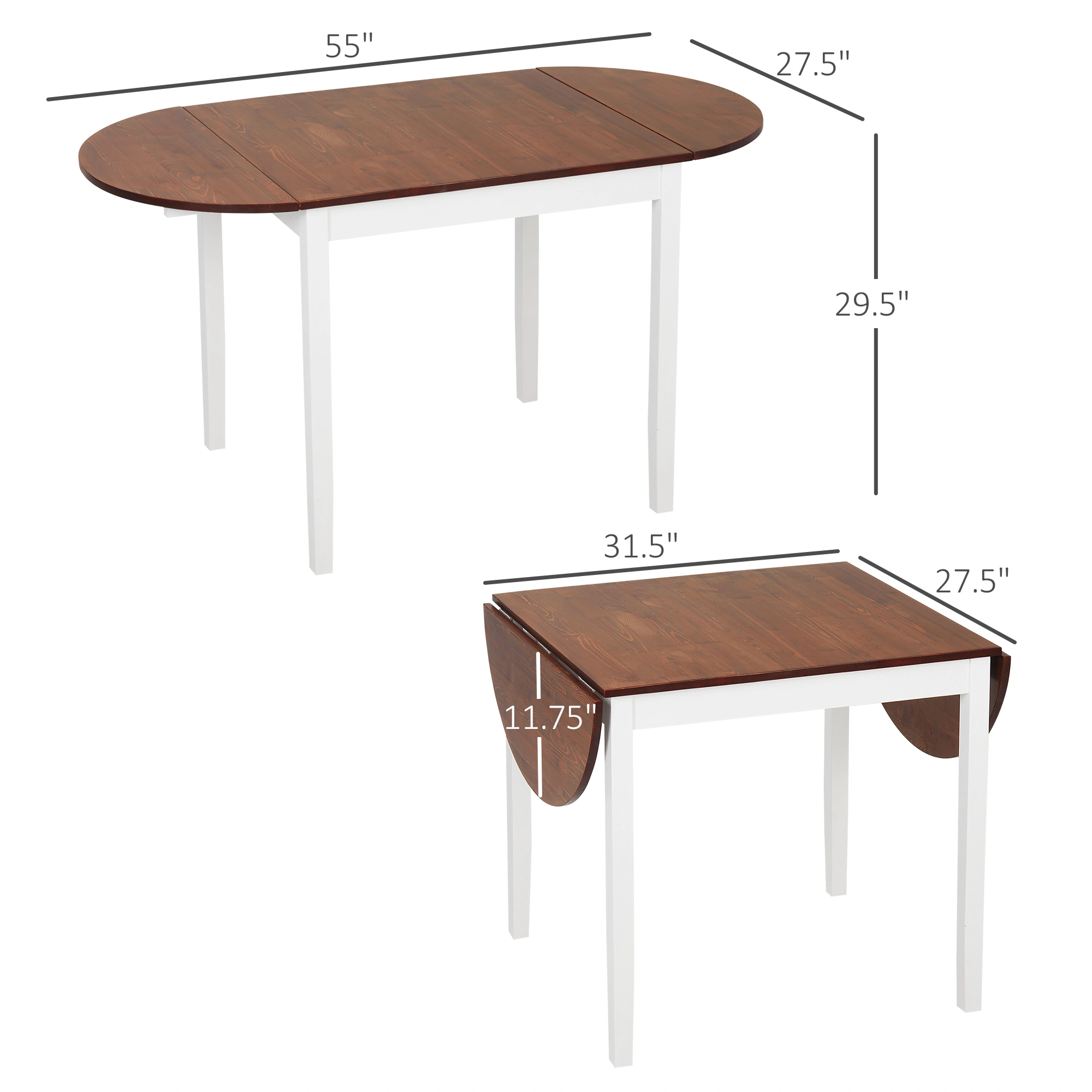 Modern Dining Table and Chair Set - Space-Saving Home Kitchen Furniture view 2