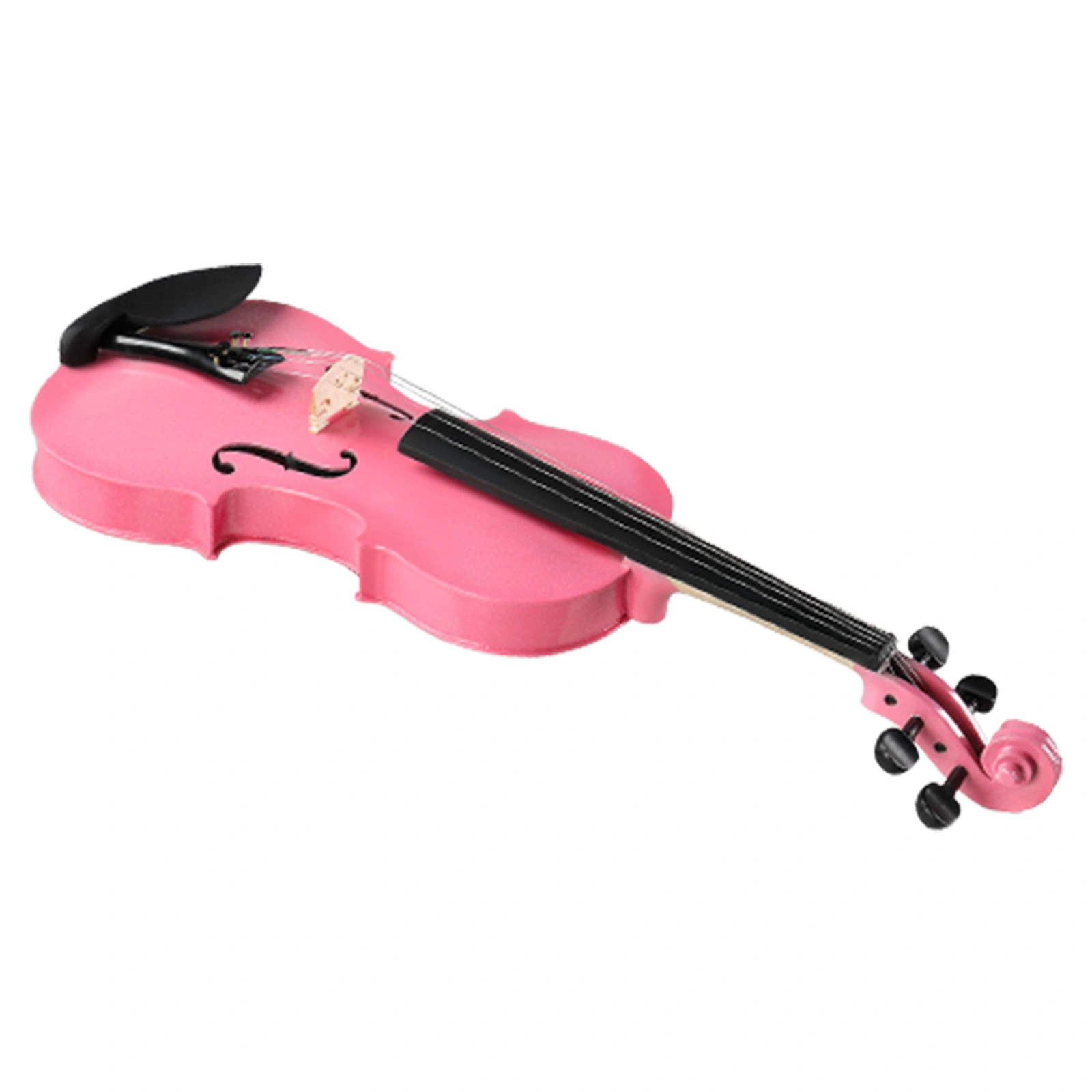 New 4/4 Acoustic Violin Case Bow Rosin Pink view 11