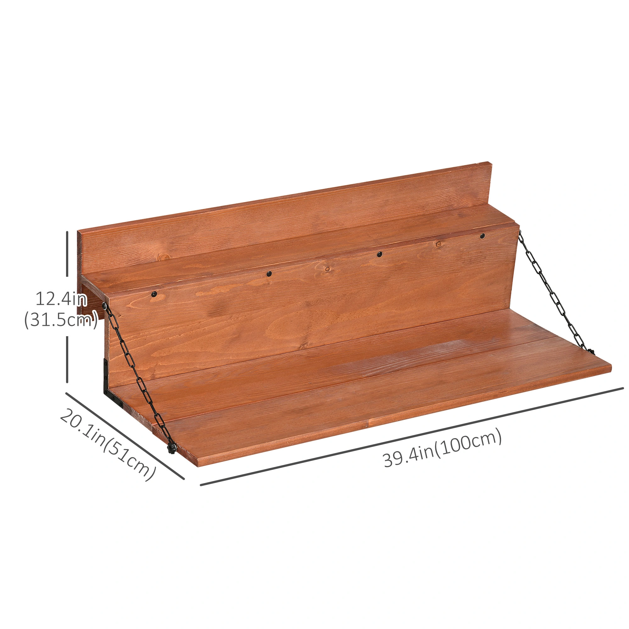 Grill Railing Hanging Table - Universal Fit BBQ Side Shelf for Outdoor Cooking, Deck & Patio view 3
