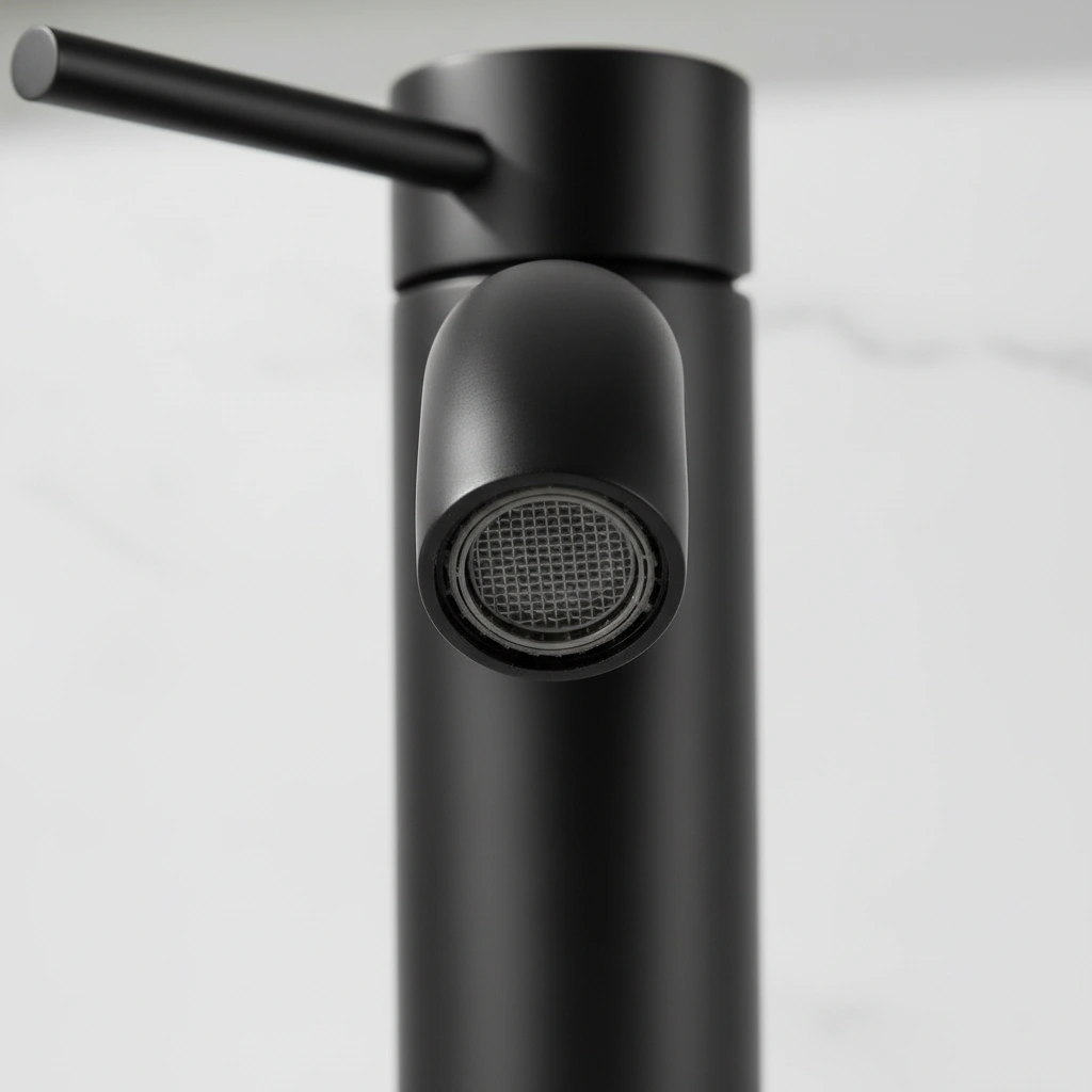Single Handle Bathroom Faucet Lavatory Faucet Stainless Steel Single Hole-T10, Matte Black view 8