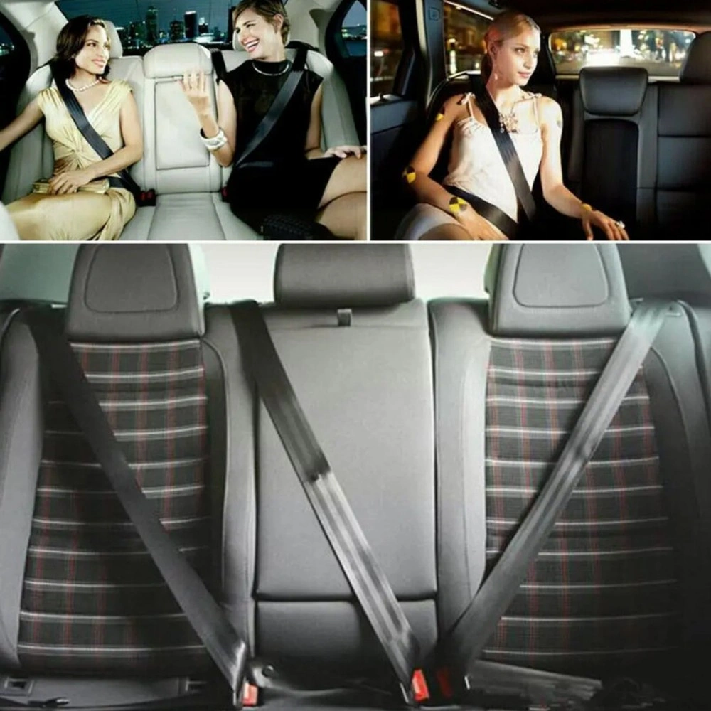 Universal 3-Point Inertia Seat Belt Kit for Car & Truck Adjustable Safety Harness