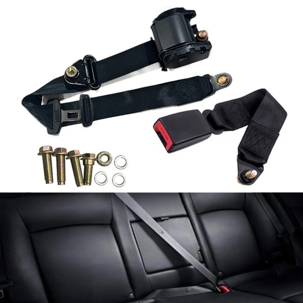 Universal 3-Point Inertia Seat Belt Kit for Car & Truck Adjustable Safety Harness view 5