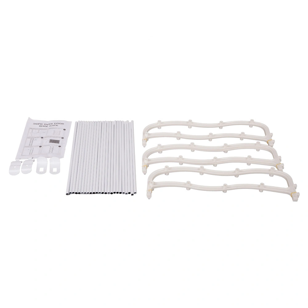 12 Layers Wall-mounted Style Home Shoe Rack White view 2