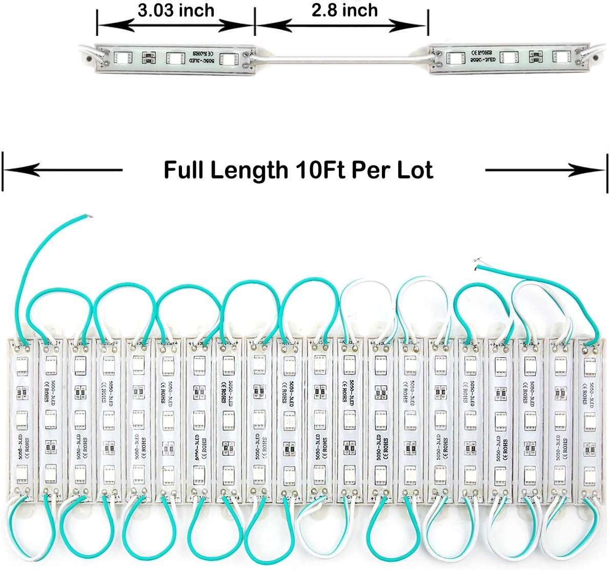 5050 SMD LED Strip Light IP65 Waterproof DC 12V Super Bright Flexible Neon Sign Tape Lamp for Home Decor