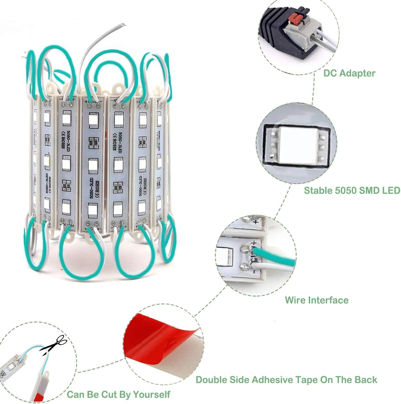 5050 SMD LED Strip Light IP65 Waterproof DC 12V Super Bright Flexible Neon Sign Tape Lamp for Home Decor view 2