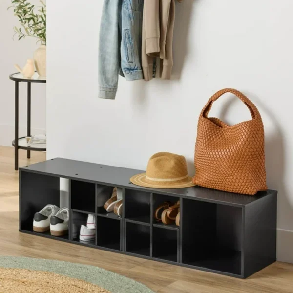 4 Cube Vertical Storage Organizer, Black (Shipment from Walmart) view 5