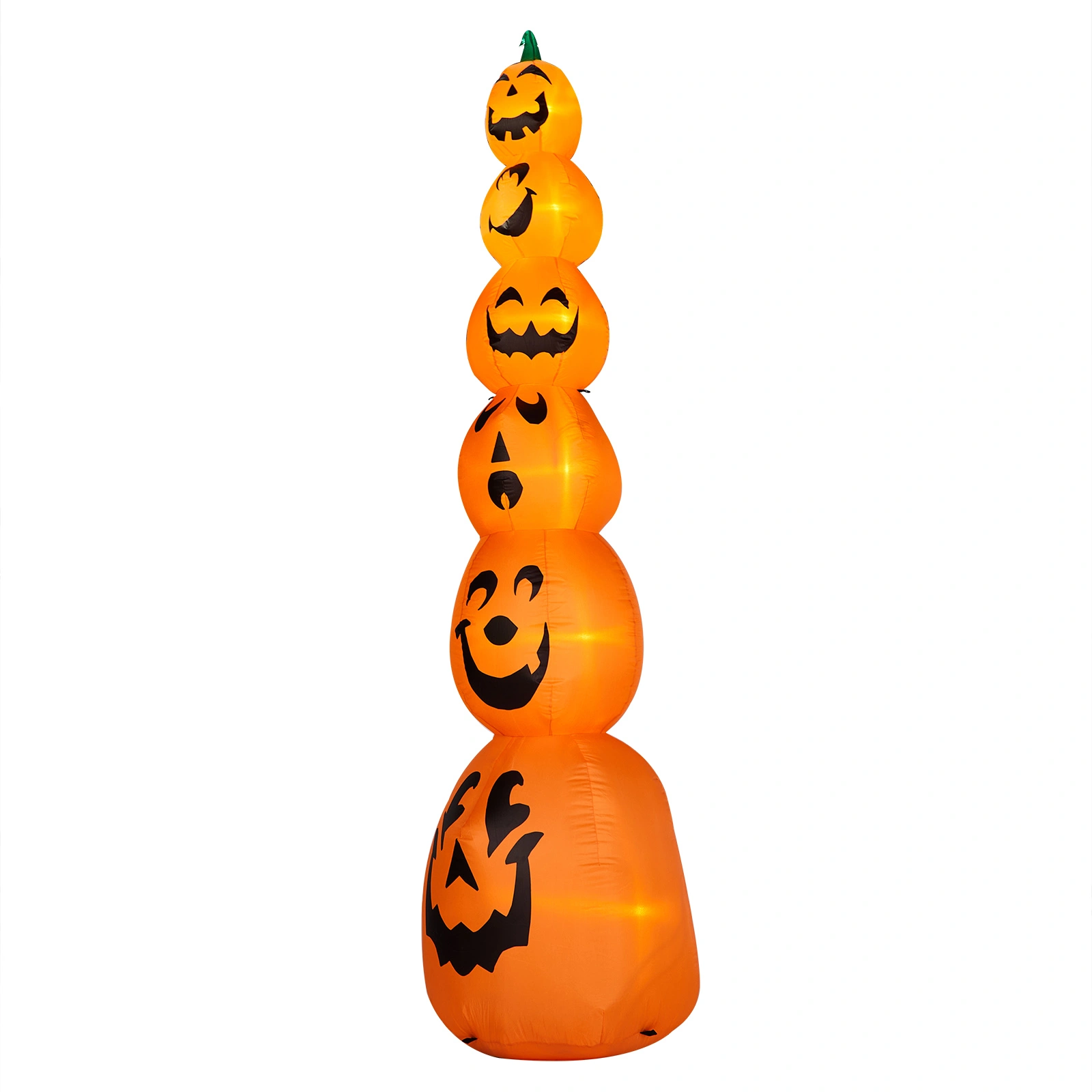 9FT Halloween Inflatable Stacked Pumpkins, Blow up 6 Pumpkins Inflatable with Built-in LED Lights Outdoor Decorations Large Party Yard Decoration view 2