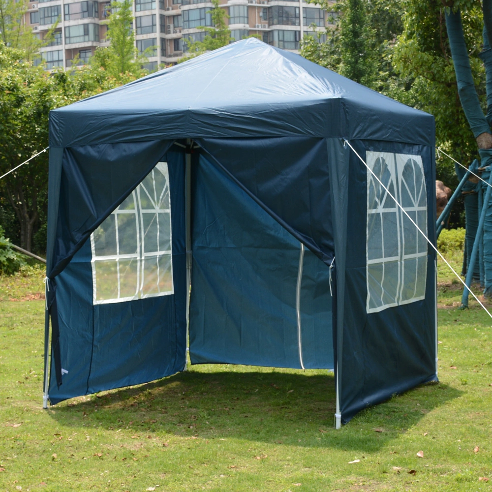 2 x 2m Two Doors & Two Windows Practical Waterproof Right-Angle Folding Tent Blue view 14