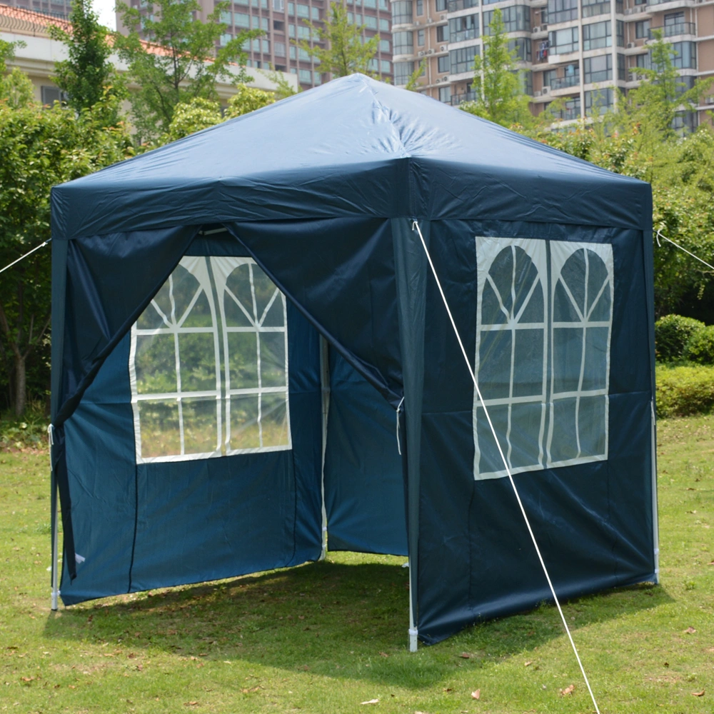 2 x 2m Two Doors & Two Windows Practical Waterproof Right-Angle Folding Tent Blue view 15