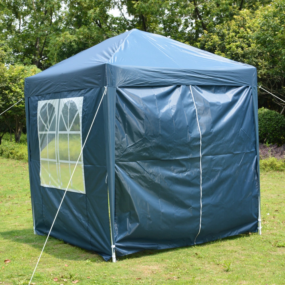 2 x 2m Two Doors & Two Windows Practical Waterproof Right-Angle Folding Tent Blue view 17