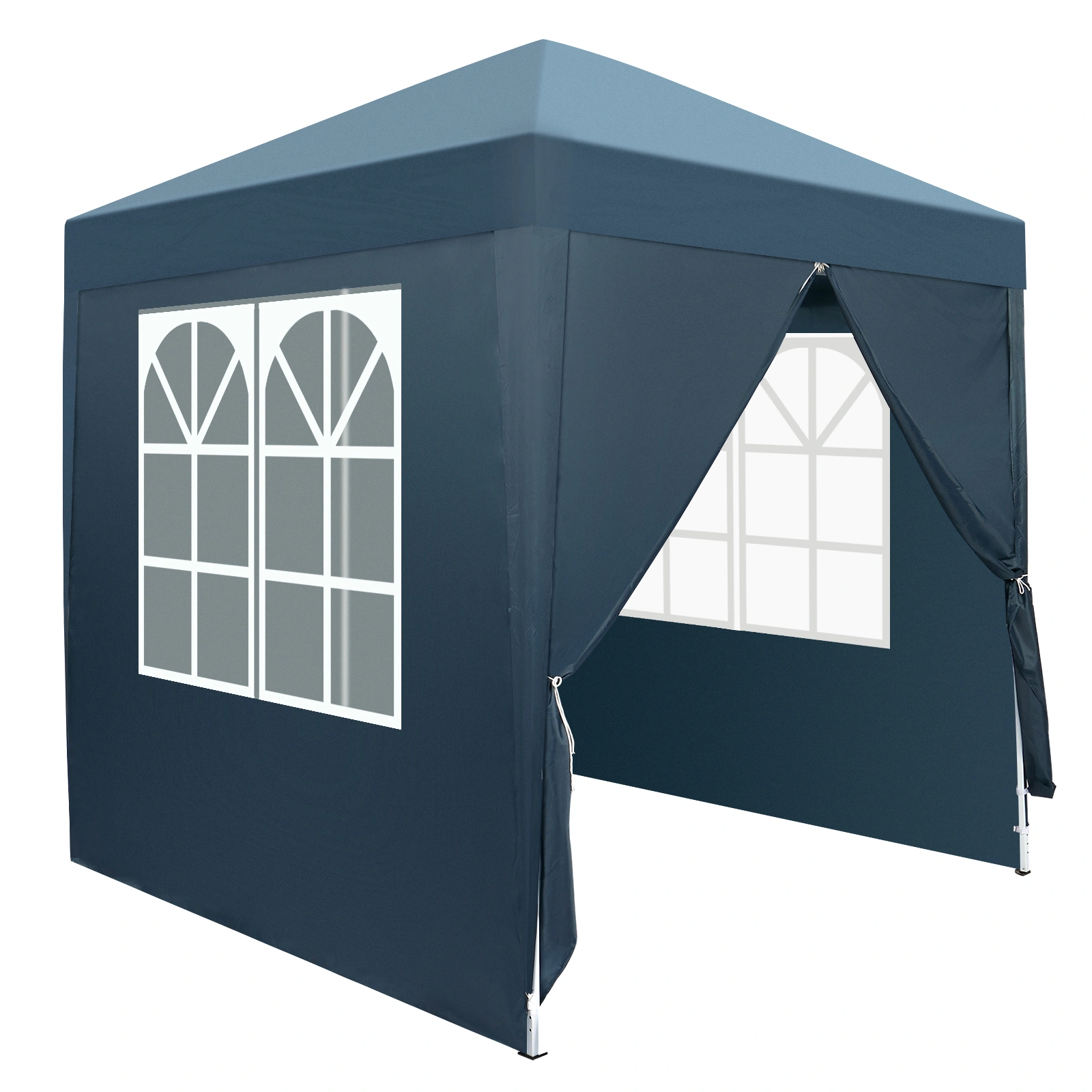 2 x 2m Two Doors & Two Windows Practical Waterproof Right-Angle Folding Tent Blue view 28