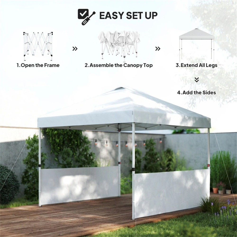 Outdoor Party Tent Canopy 10x10 ft Pop Up Gazebo with Sides, Waterproof Event Tent for Garden Wedding Backyard Patio Commercial Use **Final Title:** view 4