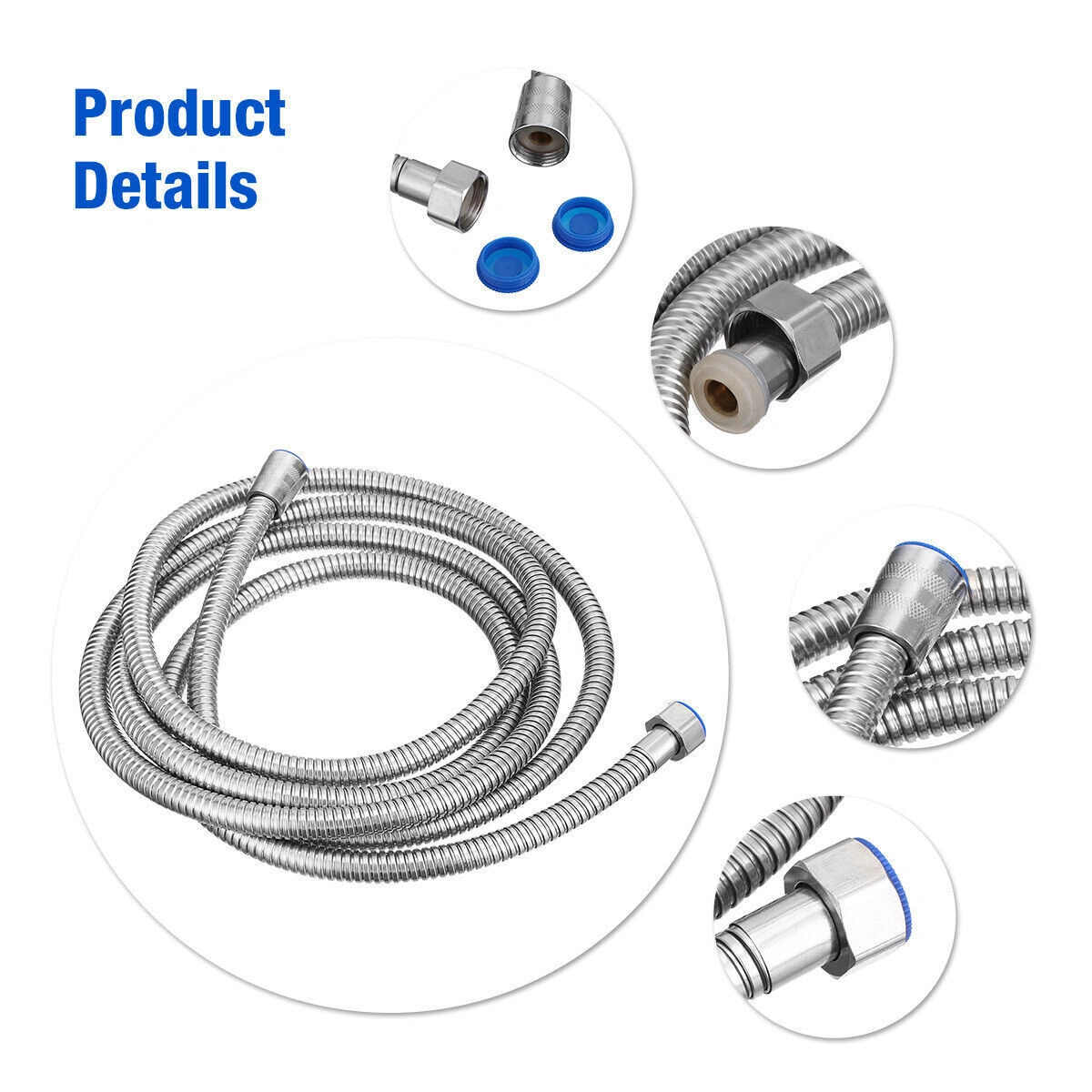 3m/118" Shower Head Hose, Handheld Flexible Braided Tube for Bathroom Shower, Shower Head Not Included view 2