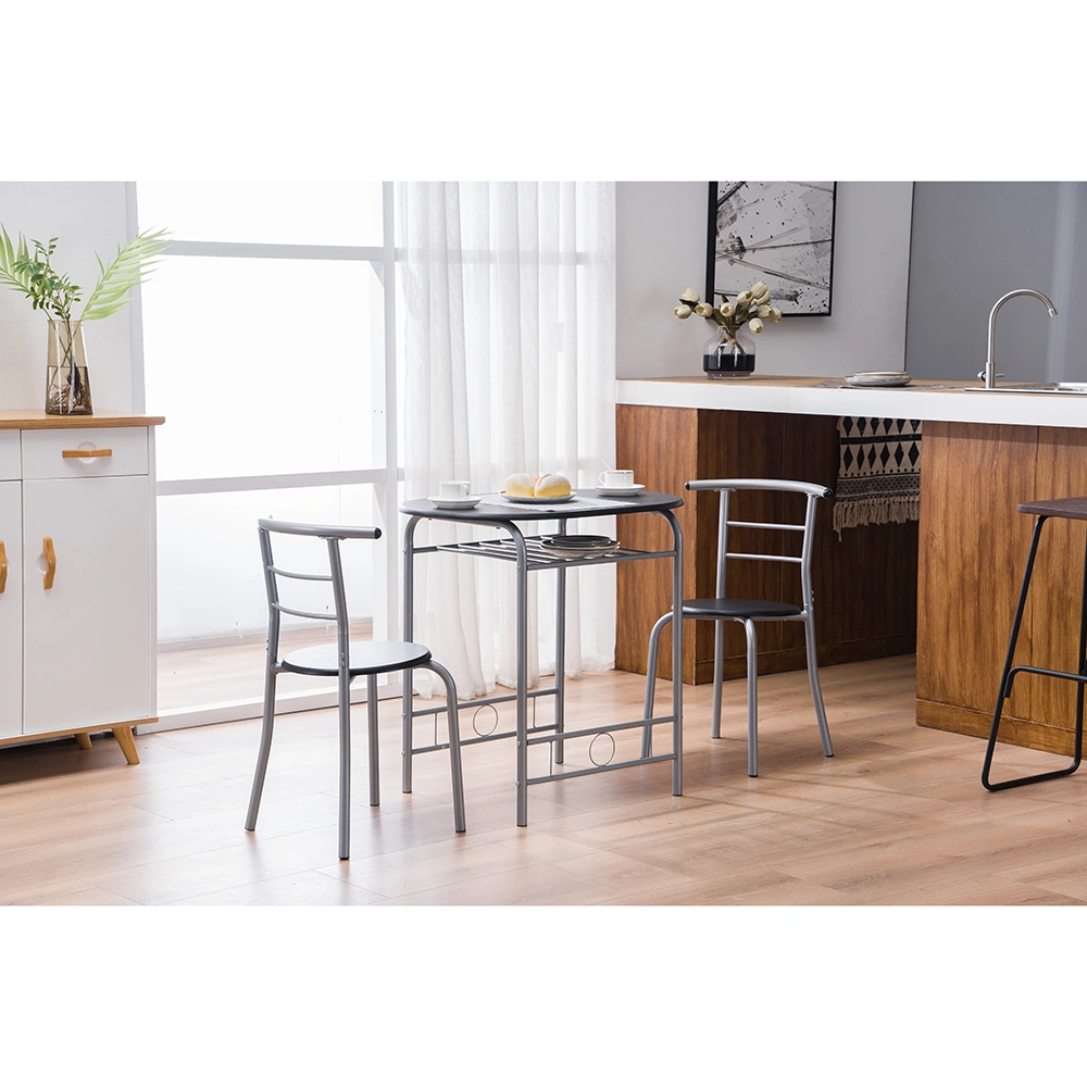 PVC Breakfast Table (One Table and Two Chairs) Black view 17