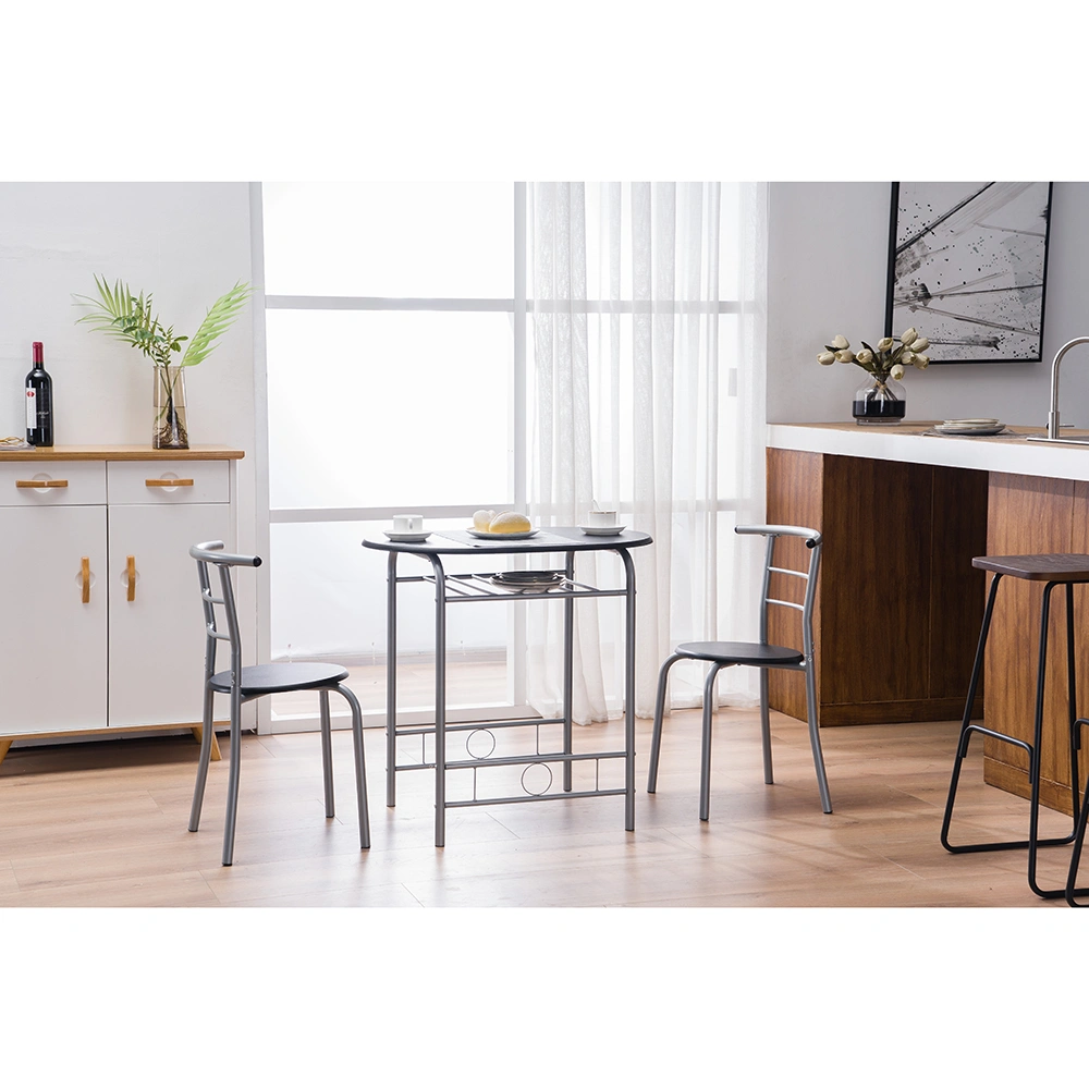 PVC Breakfast Table (One Table and Two Chairs) Black view 18