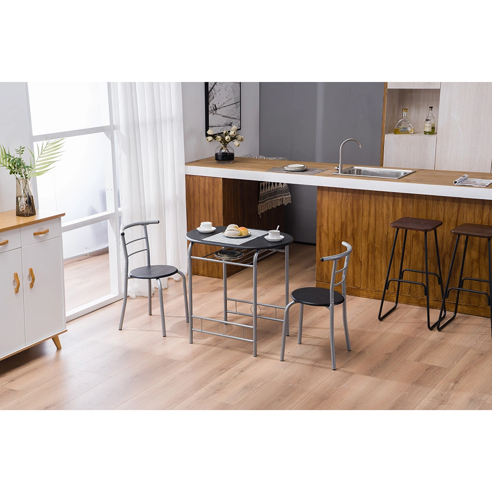 PVC Breakfast Table (One Table and Two Chairs) Black view 21