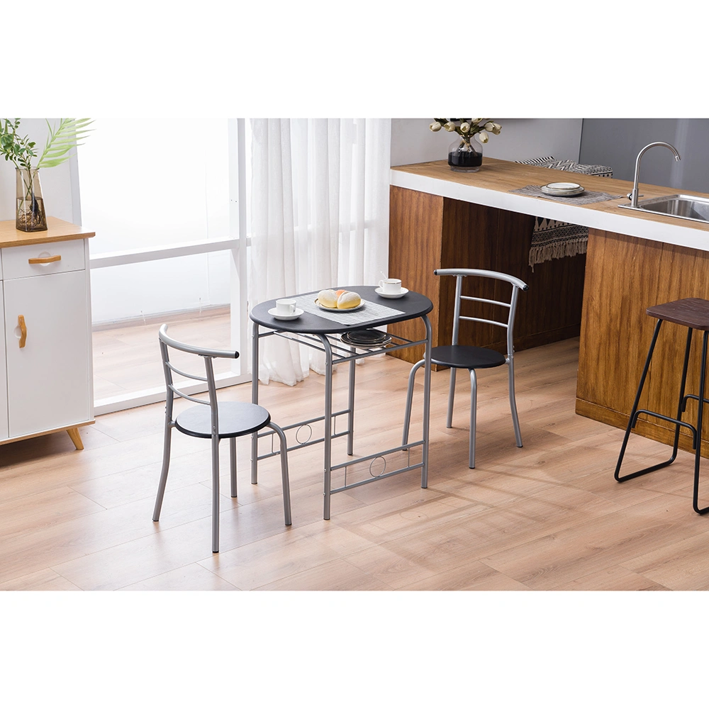 PVC Breakfast Table (One Table and Two Chairs) Black view 22