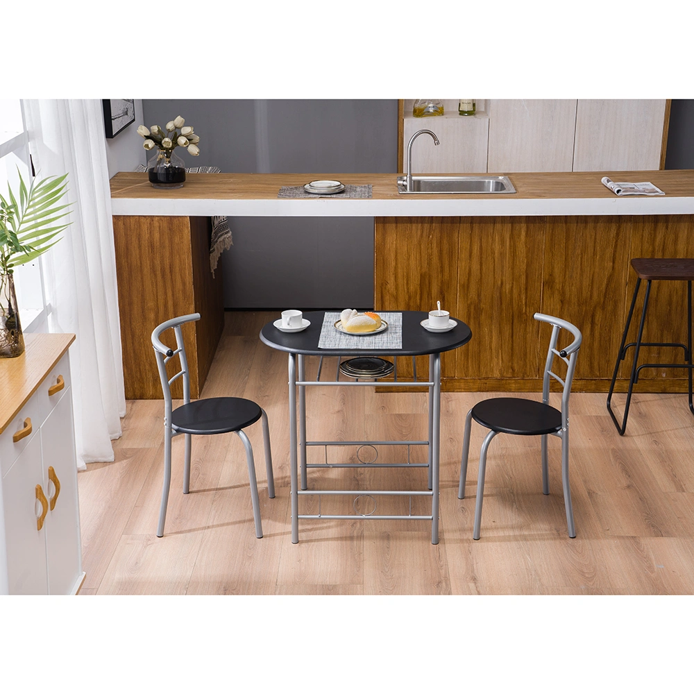 PVC Breakfast Table (One Table and Two Chairs) Black view 26