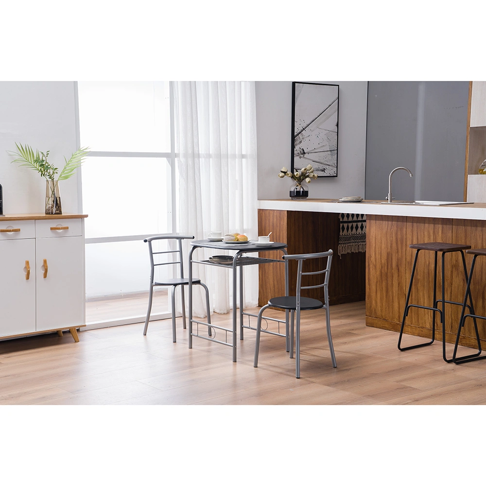PVC Breakfast Table (One Table and Two Chairs) Black view 27