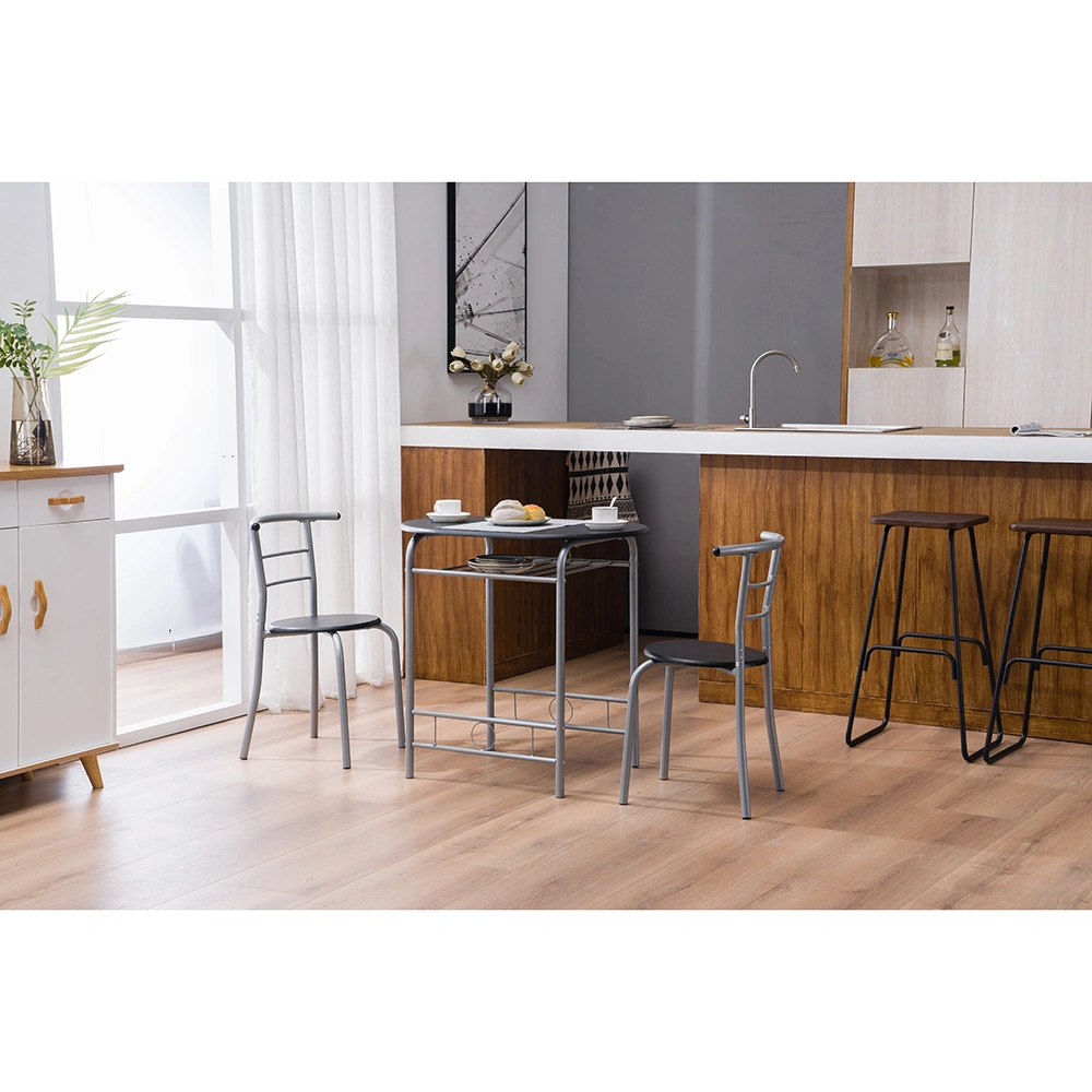 PVC Breakfast Table (One Table and Two Chairs) Black view 30