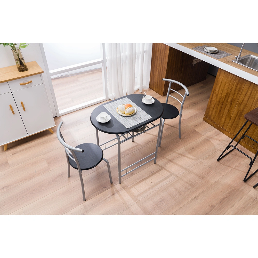 PVC Breakfast Table (One Table and Two Chairs) Black view 32