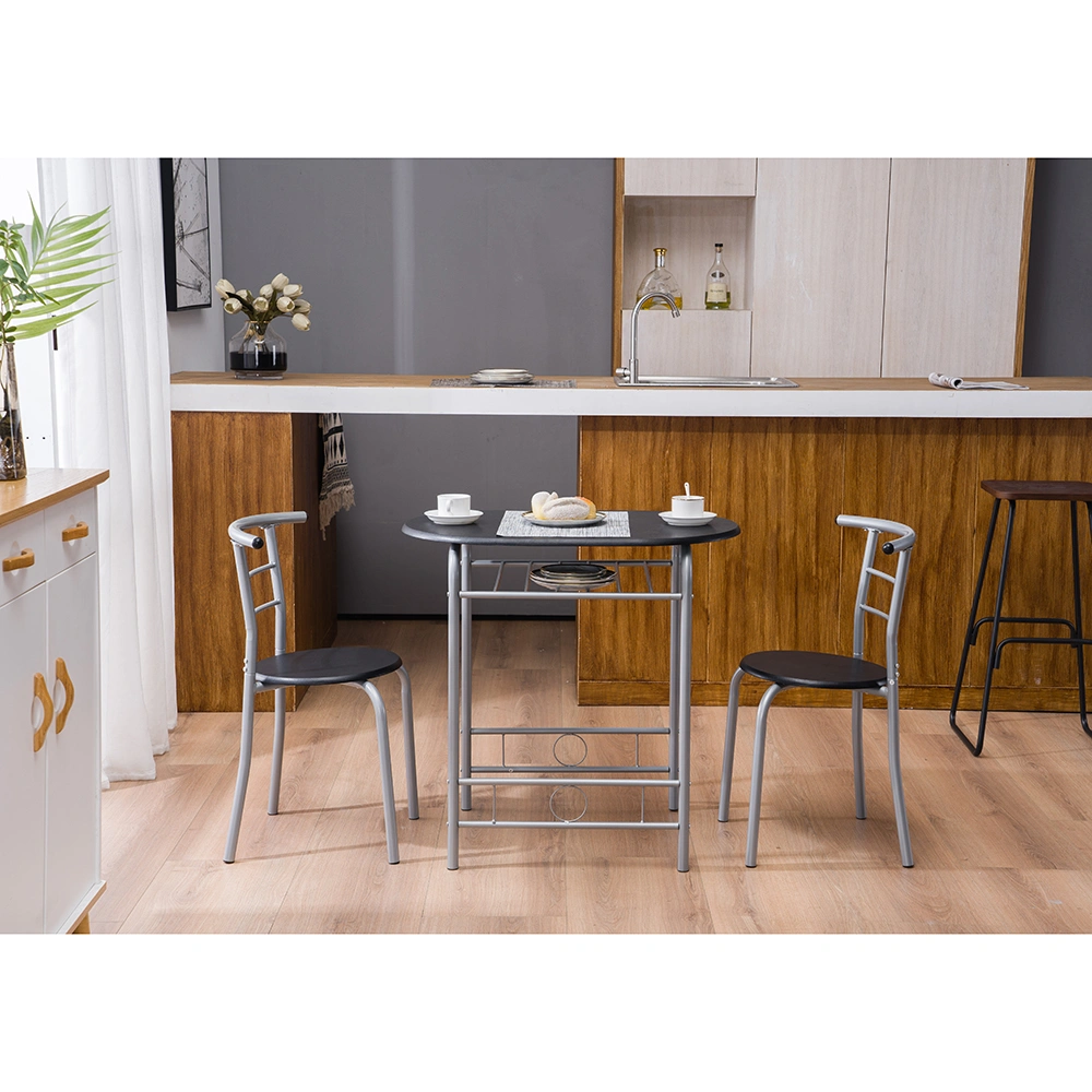 PVC Breakfast Table (One Table and Two Chairs) Black view 33