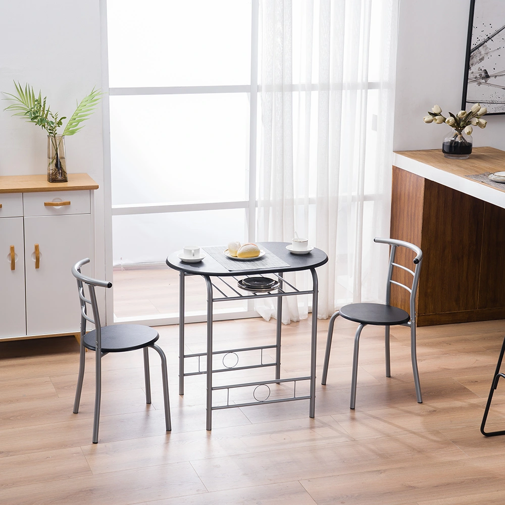 PVC Breakfast Table (One Table and Two Chairs) Black view 36