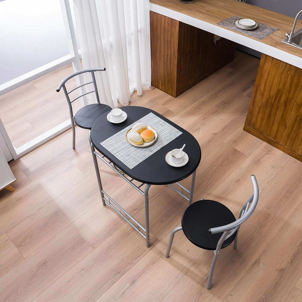 PVC Breakfast Table (One Table and Two Chairs) Black view 37