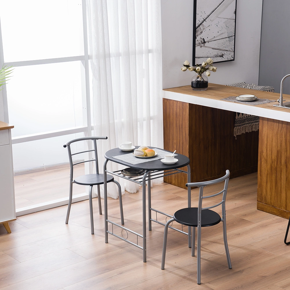 PVC Breakfast Table (One Table and Two Chairs) Black view 39