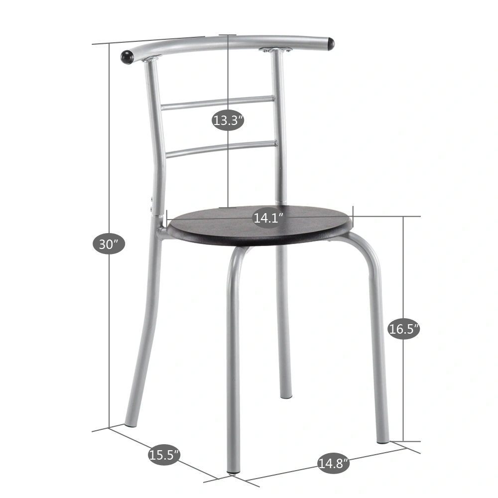 PVC Breakfast Table (One Table and Two Chairs) Black view 9
