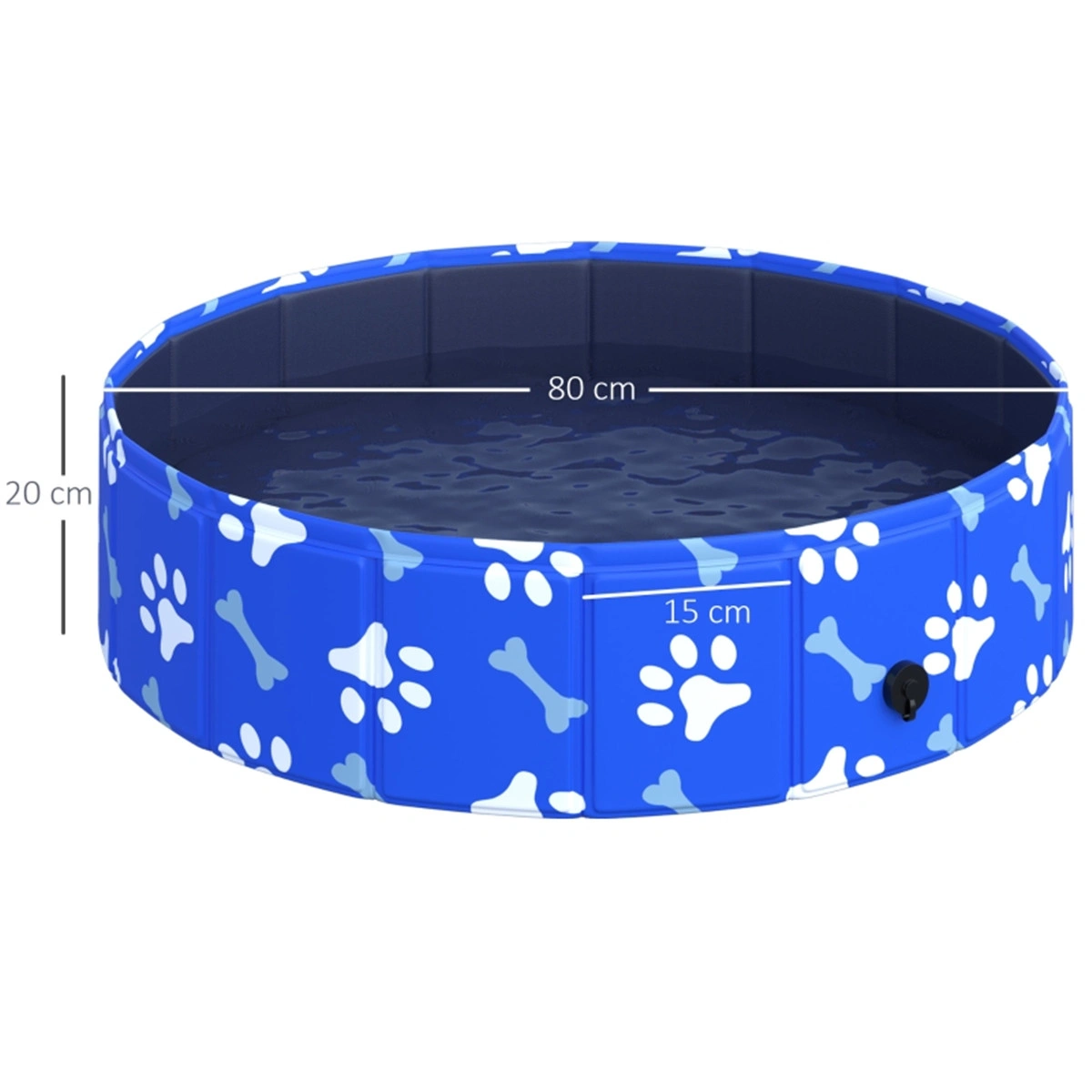 Heavy Duty Dog Pool, Extra Large Foldable Pet Bathtub, Portable Puppy Swimming Pool with Drain Plug, Durable Outdoor Dog SPA Bath for Medium & Large Dogs view 2
