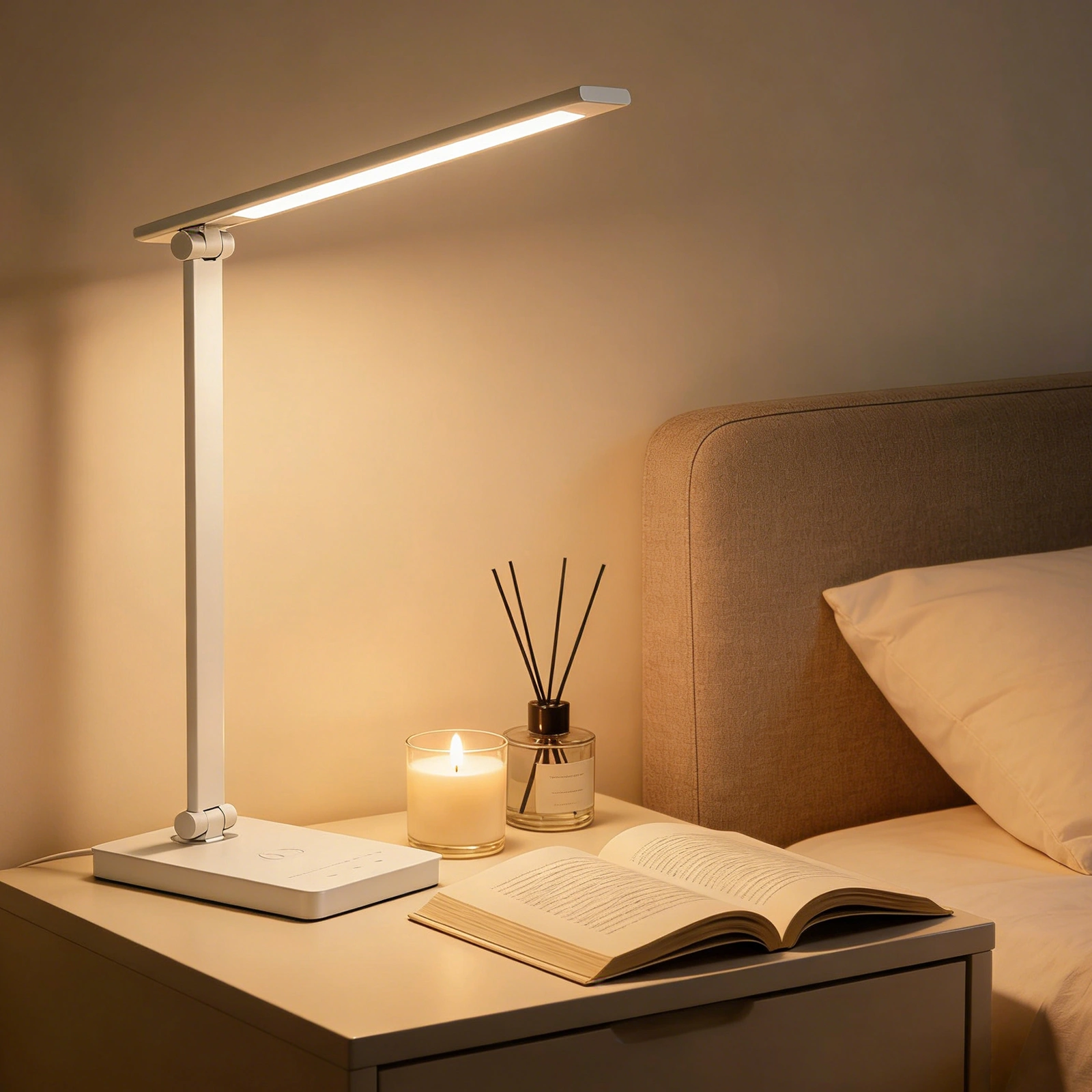 LED Desk Lamp 15W Dimmable Table Light, Eye Protection Mode, Built-in LED, USB Port, Adjustable Brightness view 5