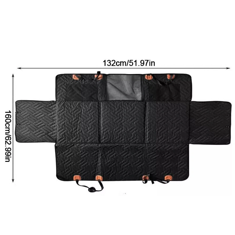 Dog Car Seat Cover with Hard Bottom - Back Seat Extender Protector for Pets view 5
